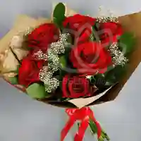 Ramo de 6 rosas rojas