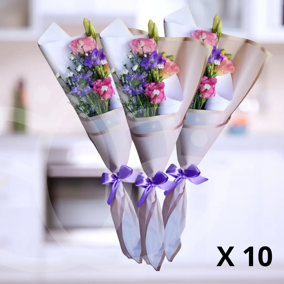 Pack de 10 ramos de "Bouquet Dulce Sencillez"