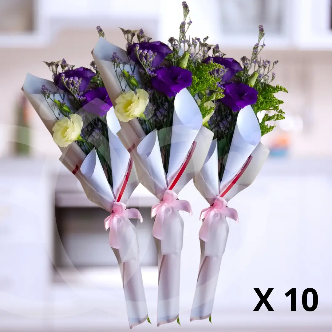 Pack de 10 ramos "Lisianthus en Armonía"