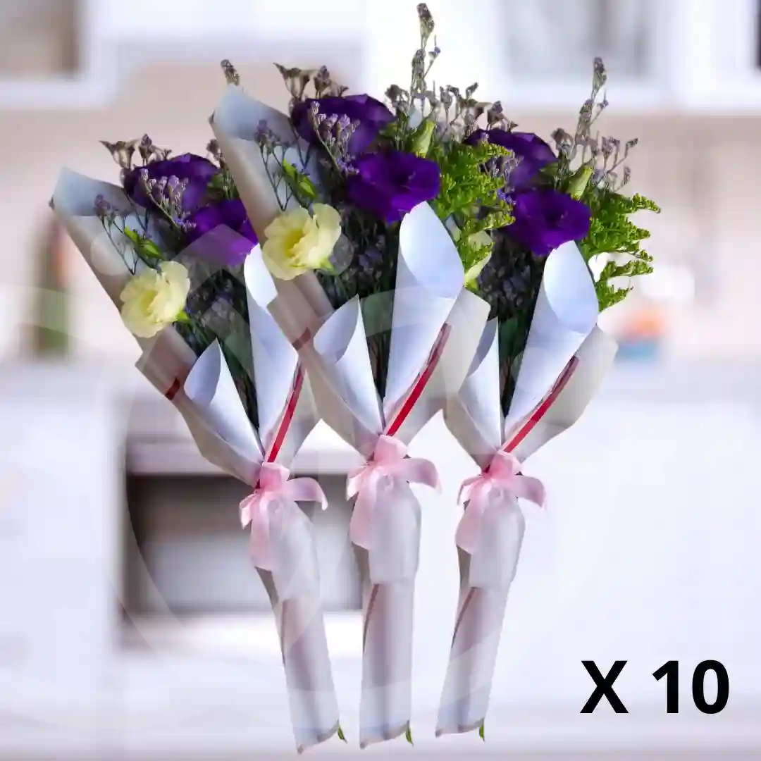 Pack de 10 ramos "Lisianthus en Armonía" 1