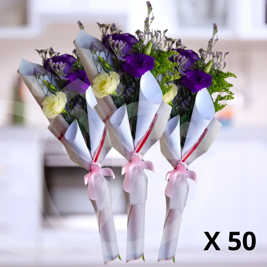 Pack de 50 ramos "Lisianthus en Armonía"