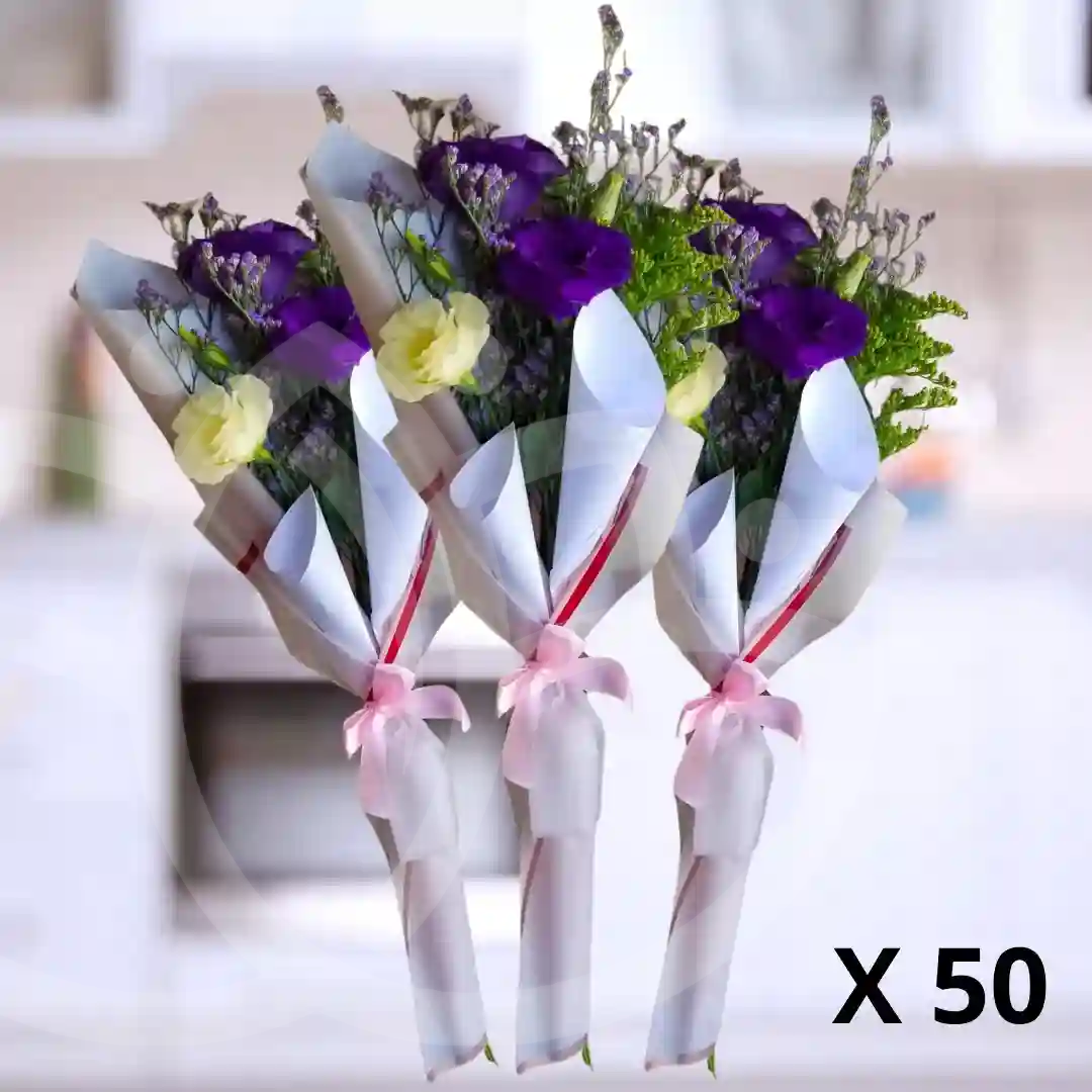 Pack de 50 ramos "Lisianthus en Armonía" 1