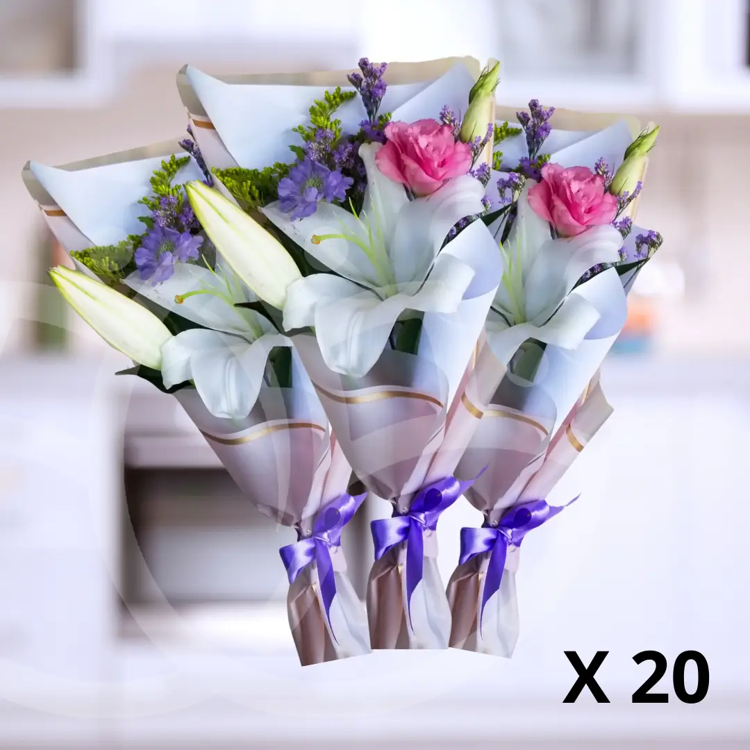 Pack de 20 ramos "Lilium soft expression"