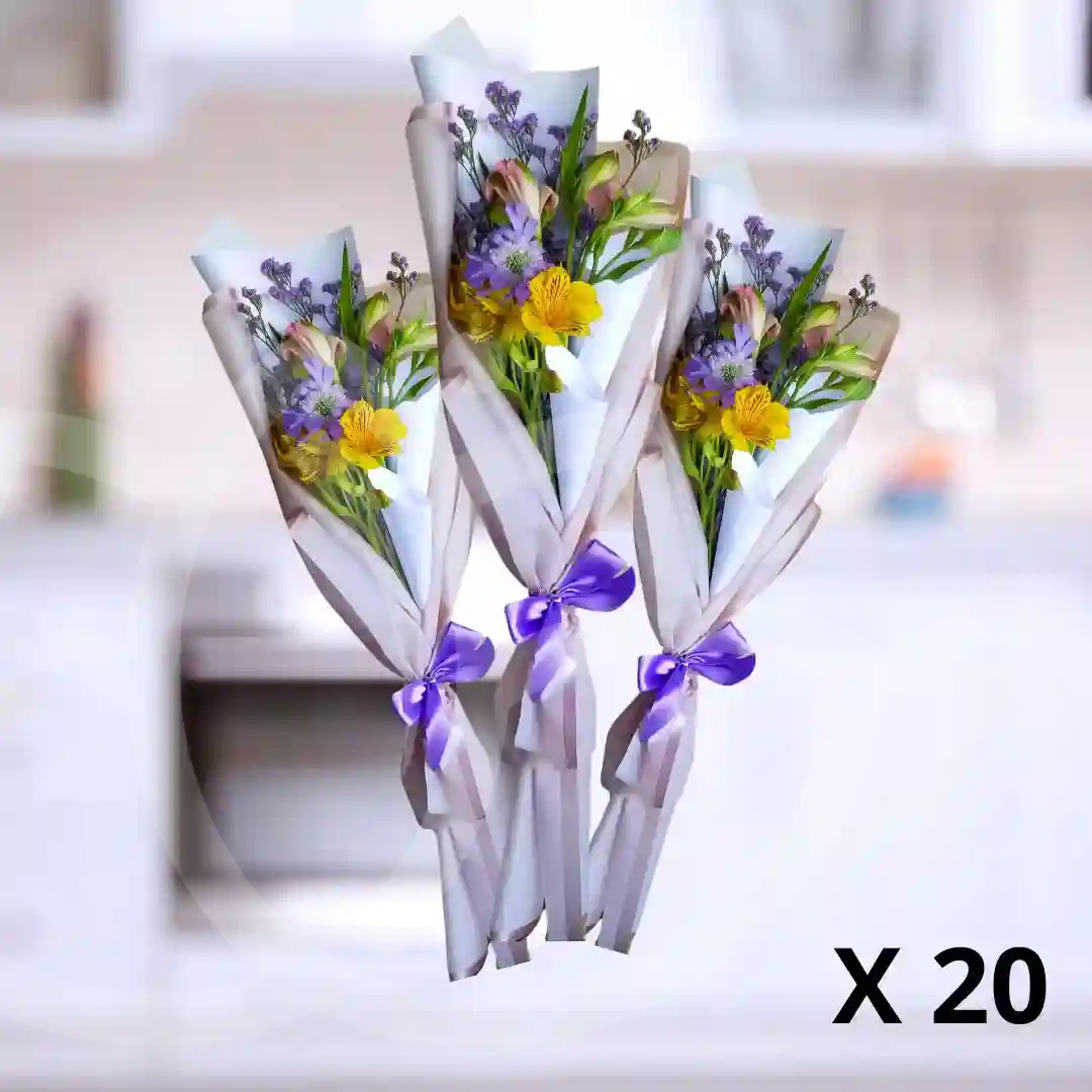 Pack de 20 ramos "Flores de la Alegría" 1