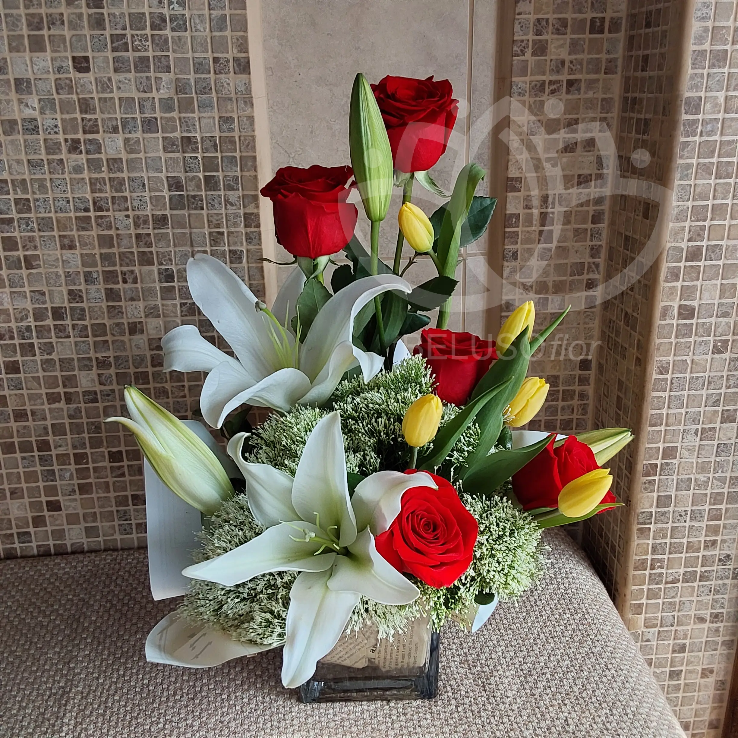 Perfect fusion of roses, lilies and tulips